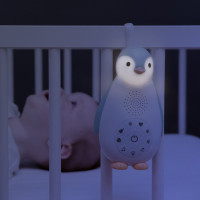 Беспроводная колонка+будильник+ночник Zazu Пингвинёнок Зои Розовый
